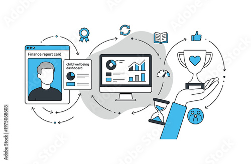 Data analysis and performance tracking for child wellbeing and finance reports
