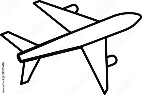 single airplane silhouette vector 