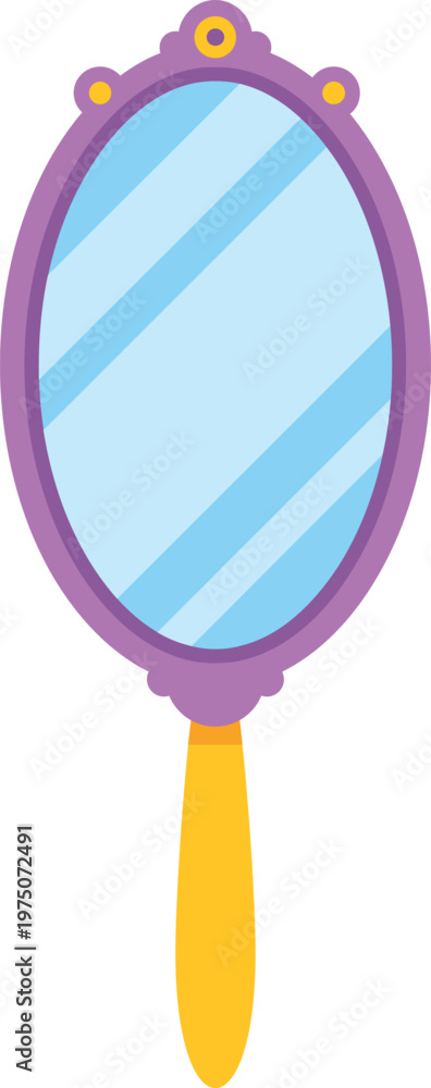 Obraz premium Vintage hand mirror for beauty and personal grooming