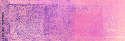 Risograph texture horizontal background. Analog riso print abstract banner template with ink roller printmaking texture, halftone dotted overlay. Pink purple backdrop modern retro vector illustration