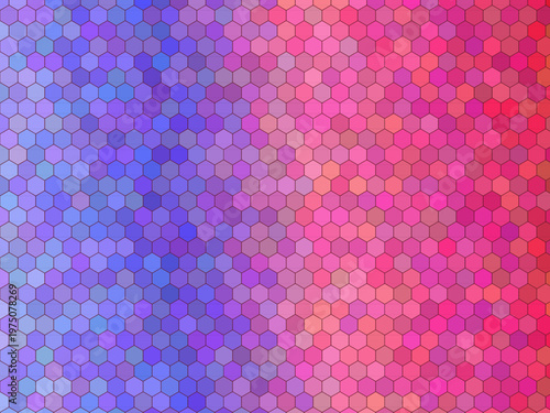Hexagon Gradient Grid Modern Tech Abstract Background