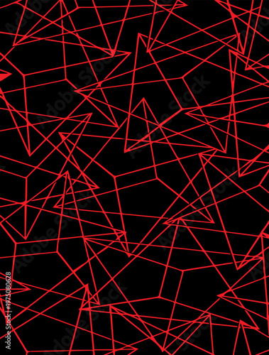 Abstract red geometric line pattern