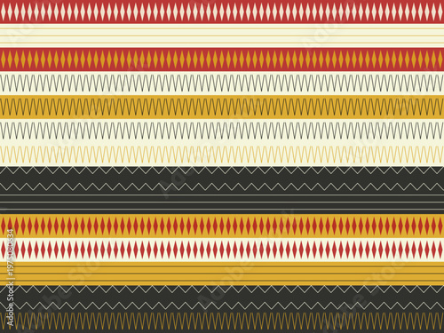 Traditional Tribal Geometric Ornament Ethnic Pattern Design