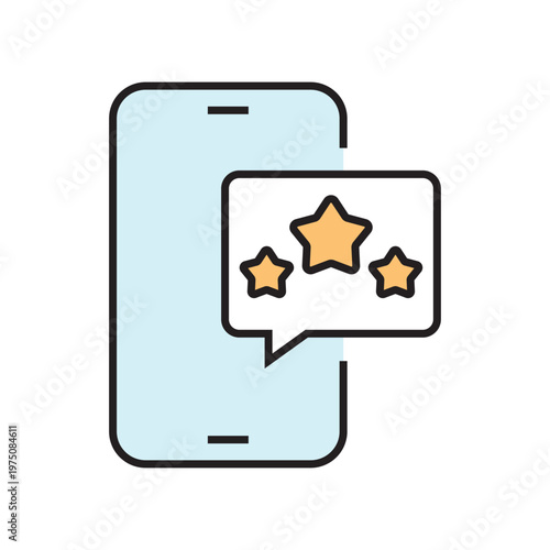 icon. star icon. put a star on a product or service. vector. on a white background. black lines with a colored background. quality rating. set of icons.