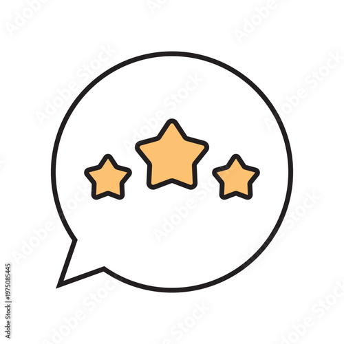icon. star icon. put a star on a product or service. vector. on a white background. black lines with a colored background. quality rating. set of icons.