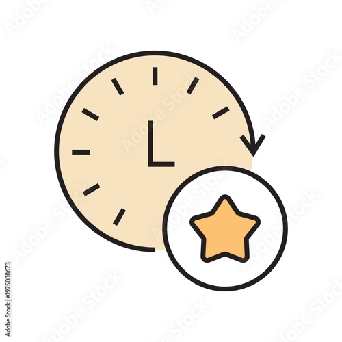 icon. star icon. put a star on a product or service. vector. on a white background. black lines with a colored background. quality rating. set of icons.