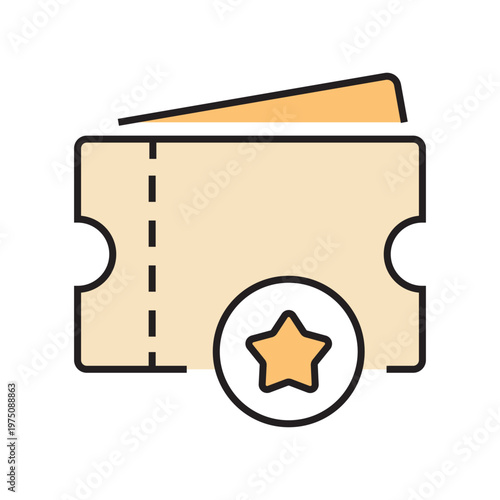 icon. star icon. put a star on a product or service. vector. on a white background. black lines with a colored background. quality rating. set of icons.