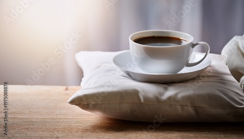 Morning Coffee On A Pillow