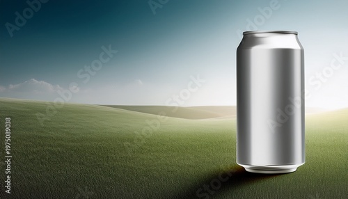 Mockup Aluminium Can Product Beverage Product With Copy Space