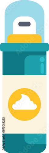 Shaving cream aerosol can representing men's personal care products