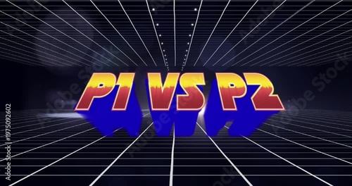 Start text and futuristic background