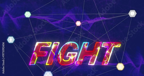 Start text and futuristic background