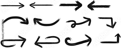 Diverse vector arrows collection directional indicators graphic elements and symbolic representations for design projects