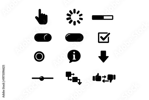 Micro simple vector spinner image black progress arrows button interaction icon toggle