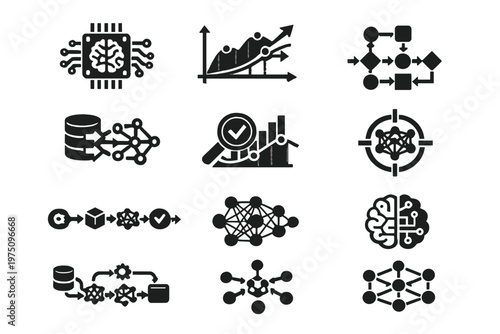 Structure image simple symbol set generation data ml chart machine learning icon