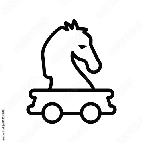 Trojan horse virus icon