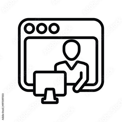 Freelance online work icon