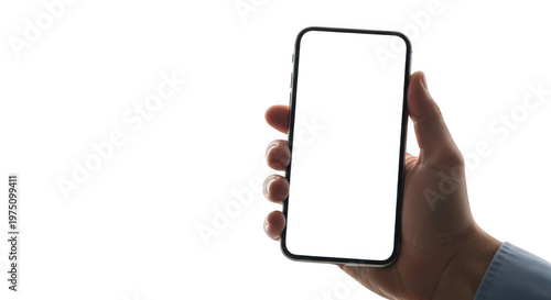 Smartphone with long battery life and sleek design isolated on transparent background,png