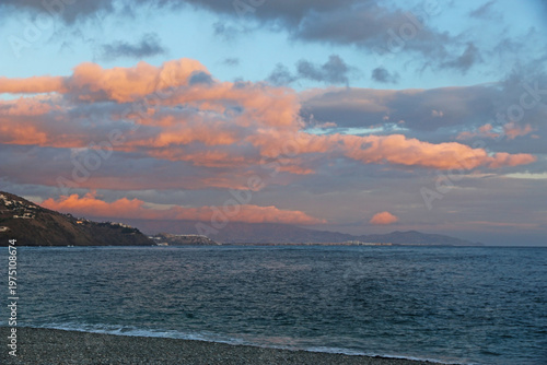Winter sunrise over the Mediterranean	