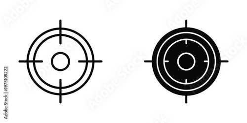 Comparison of rifle scope crosshair and illuminated reticle designs