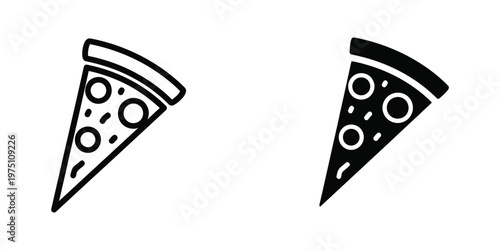 Two contrasting slices of pizza showcasing different toppings and crust styles.