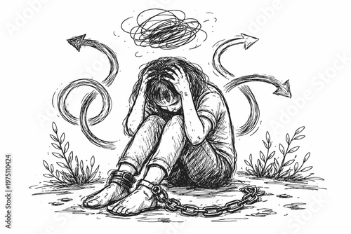 Icon messy generation doodle forward lines person stuck sketch not vector image