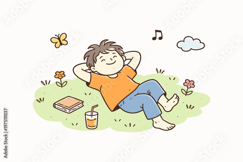 Living simple image slow naive enjoying generation icon it messy nothing vector