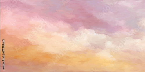 soft pastel clouds create a dreamy and ethereal ambience, with gentle shades of pink, yellow, and lavender blended harmoniously across the canvas of the sky. 