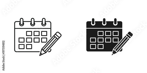 calculator with pencil flat design vector illustration for finance and education