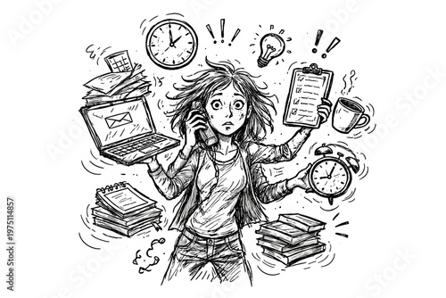 Simple doodle composition lines icon imperfect vector chaotic messy image priorities generation