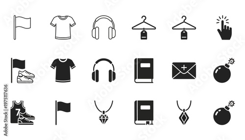 Various clothing items and accessories on display for online shopping tyu 105.ai