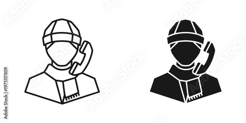 welder in protective gear flat design vector illustration