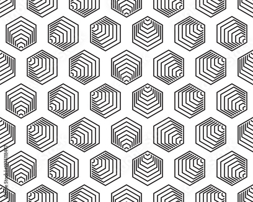 Abstract hexagon pattern