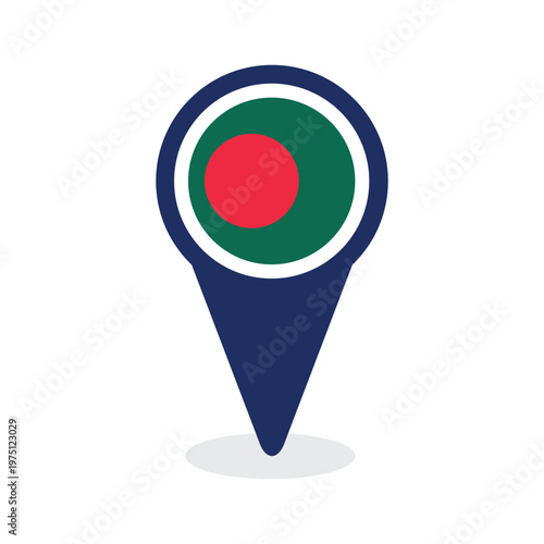 Free Download Map Pointer with bangladesh Flag - GFXLoad