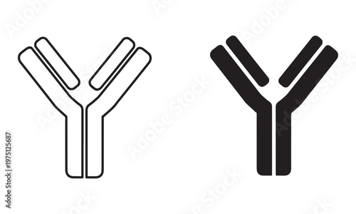 Antibody Icon Vector. Immunity, Medical and Biology Symbol