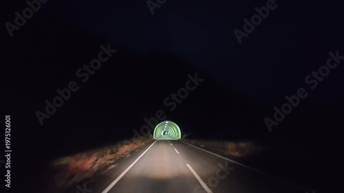 ドライブ映像　トンネル　長野県木曽郡上松町