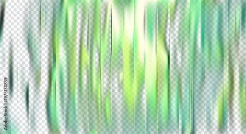 Green glass ripple texture. Soft mint gradient background