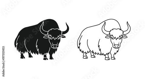Yak vs Yakox Symbols: Unique Art & Cultural Designs Vector