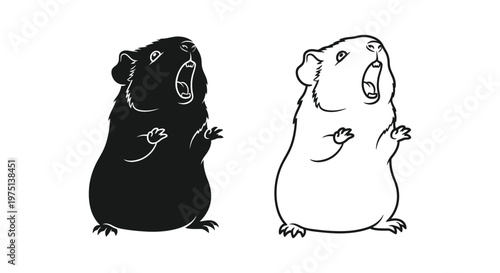Cartoon Hamsters: Fun & Cute Designs Vector