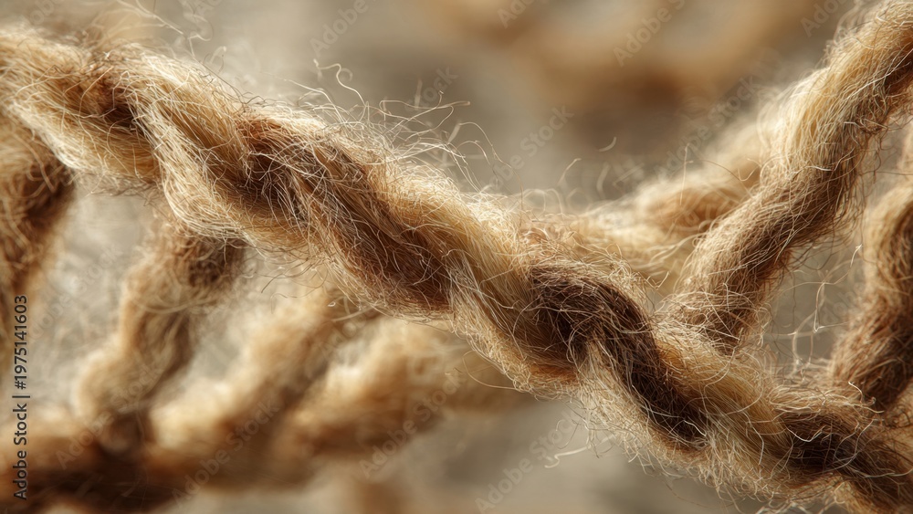 Fototapeta premium Close-up of Twisted Natural Fiber Texture