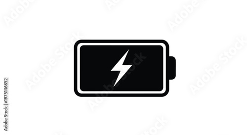 Full battery charge indicator with a lightning bolt silhouette