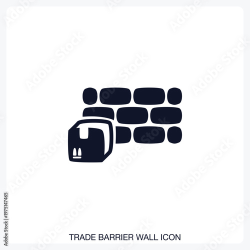 Trade Barrier Wall Icon