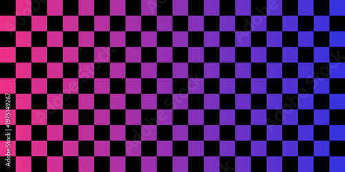 Marble checkerboard uv gradient pattern. Abstract neon blue and pink checkered wallpaper.