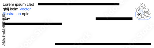 Digital content creation, template design, graphic organization, modern layout, branding, and media visuals. Cloud icon and black text placeholders on white background. Template design and graphic