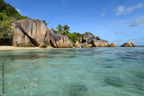 Foto Anse source d'argent aux Seychelles La DIGUE