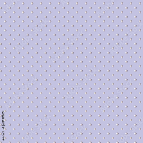 Subtle 3D polka dot pattern with soft shadows on light purple background. Elegant seamless texture perfect for minimal branding, wallpapers and sophisticated designs.