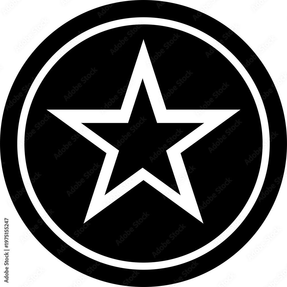 Fototapeta premium Black and white star vector illustration air for power and action design