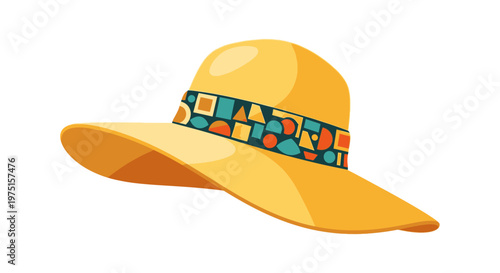 Colorful Fashion Sun Hat Accessory.