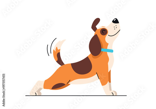 Dog in Playful Running Position.