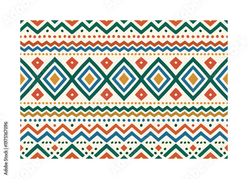 ethnic pattern seamless pattern, repeating pattern, surface design, textile print, stylized geometric ethnic
